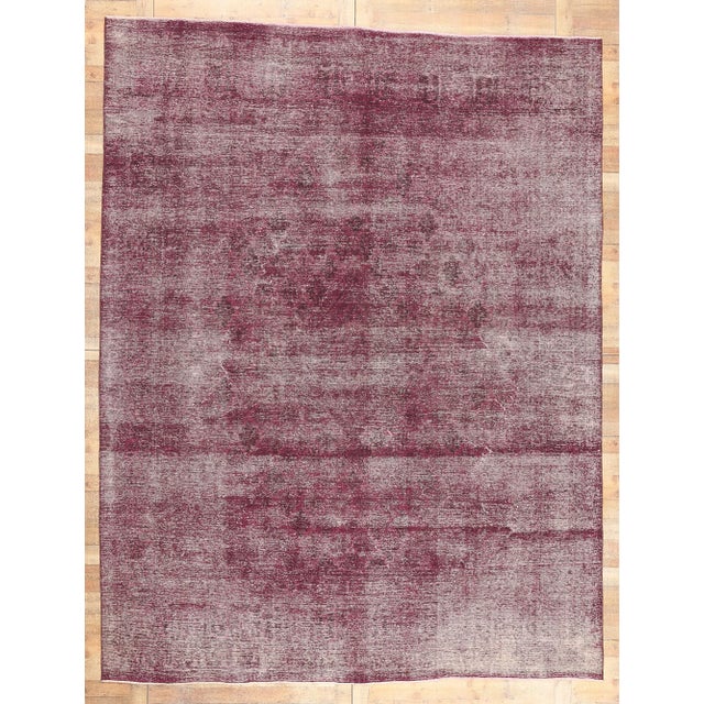 Mid 20th Century Modern Industrial Vintage Burgundy Turkish