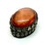 This is an absolutely gorgeous 1920s dainty silver embellished oval trinket box featuring a large carnelian stone or...
