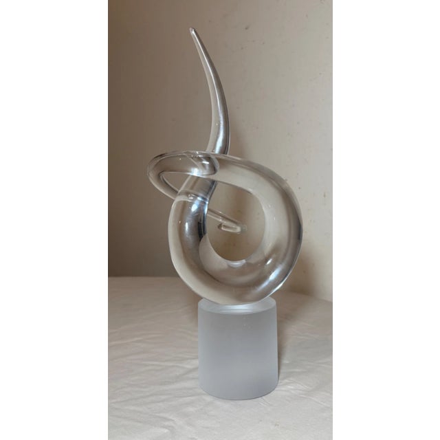 Abstract Vintage Renato Anatra Vetri Murano Studio Art Glass Sculpture Signed Statue For Sale - Image 3 of 10