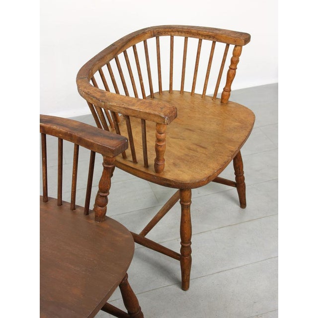 Set of Antique Windsor Chairs with Low Back For Sale - Image 4 of 18