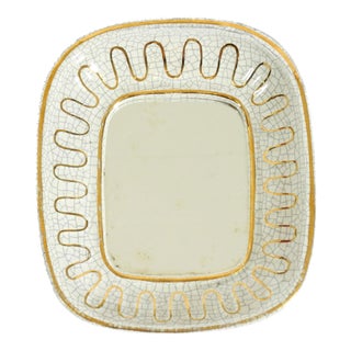 Art Deco Ceramic Mirror by Gmundner Keramik, Austria, 1920s For Sale