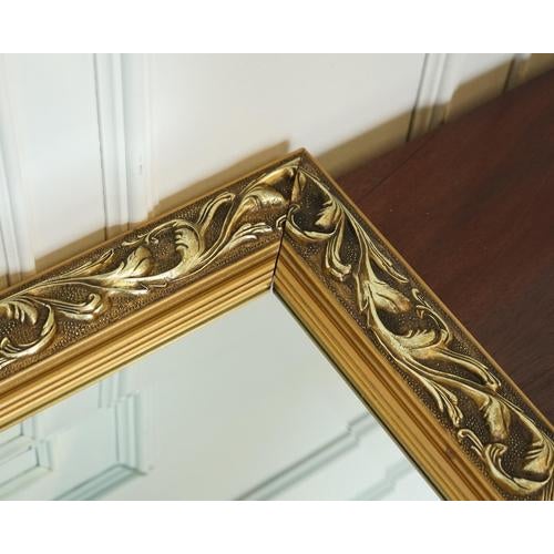 Vintage Cushioned Giltwood Bevelled Mirror For Sale - Image 14 of 16