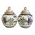 Pair of Antique Chinese Porcelain Ginger Jars Vases Covers, Kangxi Marks Matched For Sale