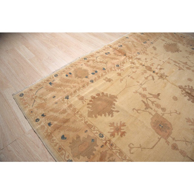 Traditional 8x11 Peshawar Hand Knotted Wool Rug, Gold and Rust Oushak Design For Sale - Image 3 of 14