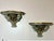 Late 20th Century Large Vintage Gilt and Celadon Wall Brackets - A Pair For Sale - Image 5 of 11