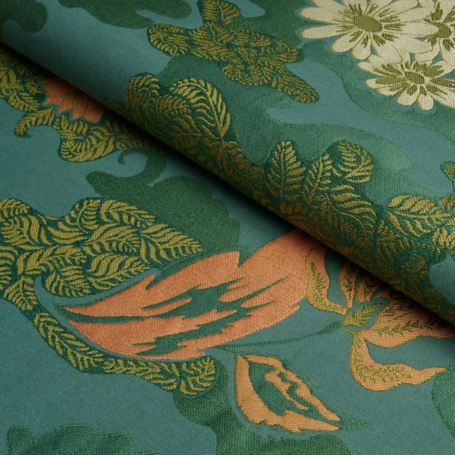 2020s SAMPLE - Schumacher X Laura Gonzalez Lian Dream Fabric In Turquoise For Sale - Image 5 of 5
