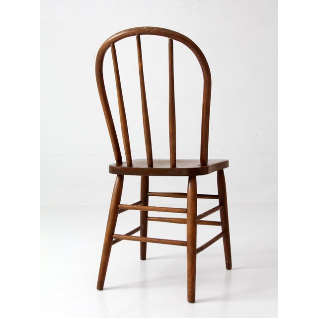 Vintage Windsor Bow Back Dining Chair For Sale - Image 10 of 13