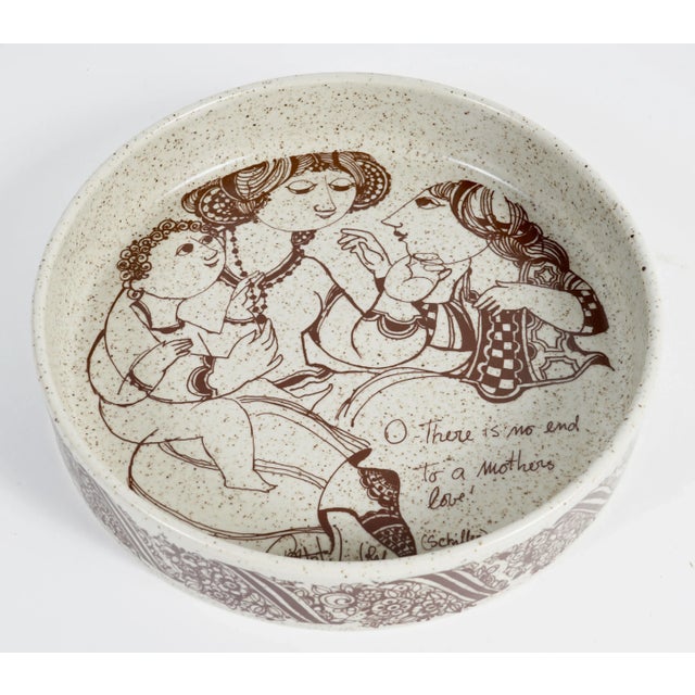 Vintage Rosenthal porcelain shallow bowl designed by Bjørn Wiinblad. Designer: Bjørn Wiinblad (Denmark) for Rosenthal...