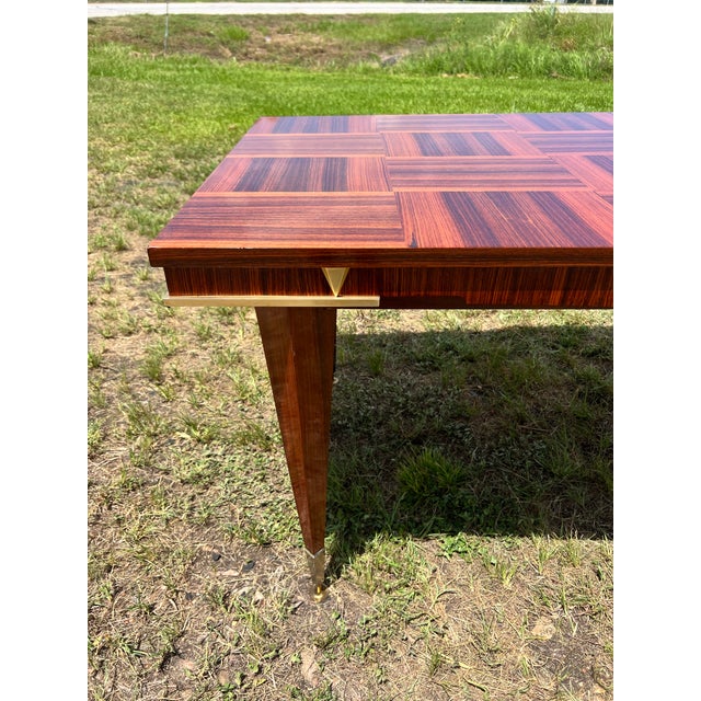 Wood French Mid-Century Modern 1950's Macassar Dining Table For Sale - Image 7 of 12