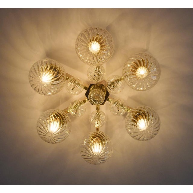 21st Century Italian Modern Murano Glass Flush Mount by Fabio LTD For Sale - Image 6 of 9