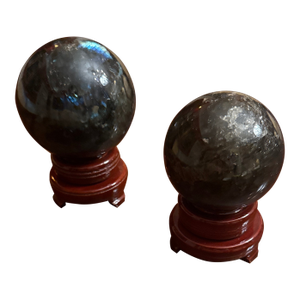 Pair of Labradorite Crystal Balls