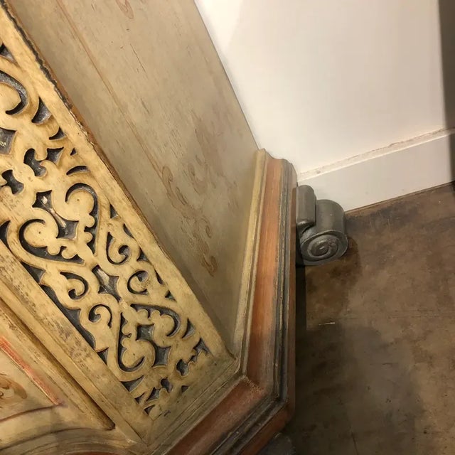 1990s Italian Hand Painted Wood Three Drawer Chest With Faux Marbleized Top For Sale - Image 10 of 12