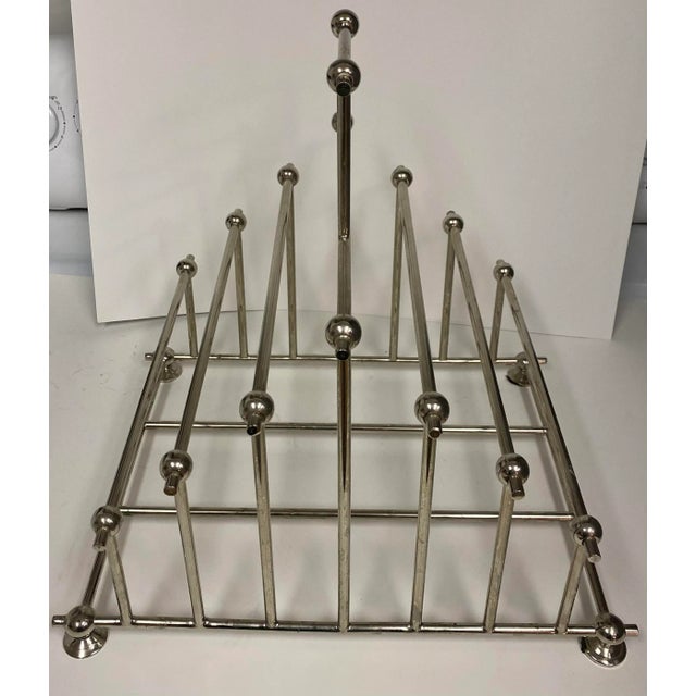 1980s Modern Chrome Magazine Holder For Sale - Image 4 of 6