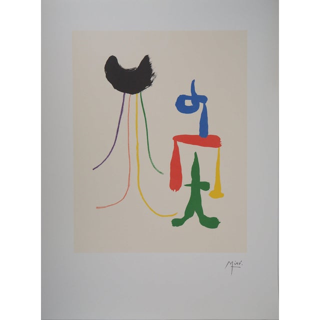 Joan Miró, Surrealist Couple, Signed Lithograph For Sale