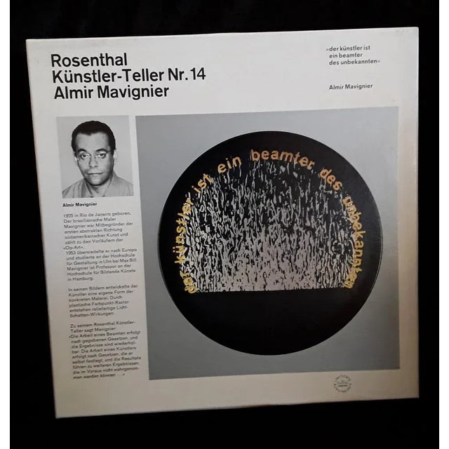 1970s Wall Plate, Artist No. 14 in Porcelain by Almir Mavignier for Rosenthal, 1970s For Sale - Image 5 of 6