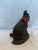 Metal 1940s Cast Iron Scottie Door Stop With a Christmas Red Bow For Sale - Image 7 of 10