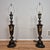Mid-20th Century Signed Japanese Oversized Etched Bronze Table Lamps W/ Original Hand Painted Shades, a Pair For Sale In Washington DC - Image 6 of 13