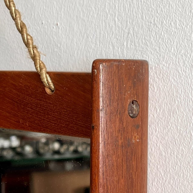 Vintage Model 220 Teak Wall Mirror by Aksel Kjersgaard for Odder, Denmark, 1960s For Sale - Image 6 of 10