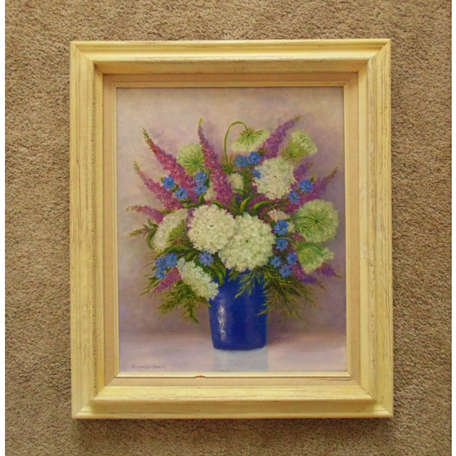 Still Life Oil Painting Late 20th Century Floral Flowers For Sale In Providence - Image 6 of 6