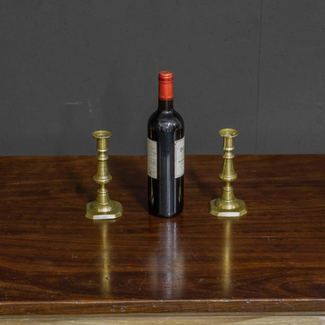 Metal Victorian Brass Candleholders, Set of 2 For Sale - Image 7 of 8