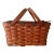 Woven Hinged Lid Picnic Basket with Handles For Sale