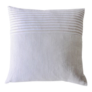 Dune Hand-Pieced Linen Pillow Cover For Sale