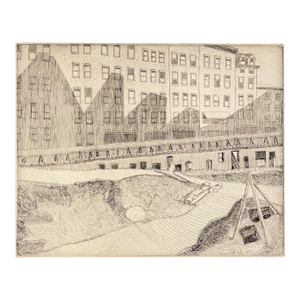 1932 Hyman Katz New York City Etching