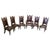 Gold Gothic Oak High-Back Dining Chairs, Set of 6 For Sale - Image 8 of 8