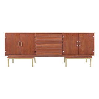 1960s Mid-Century Walnut Credenza by Merton L. Gershun for American of Martinsville For Sale