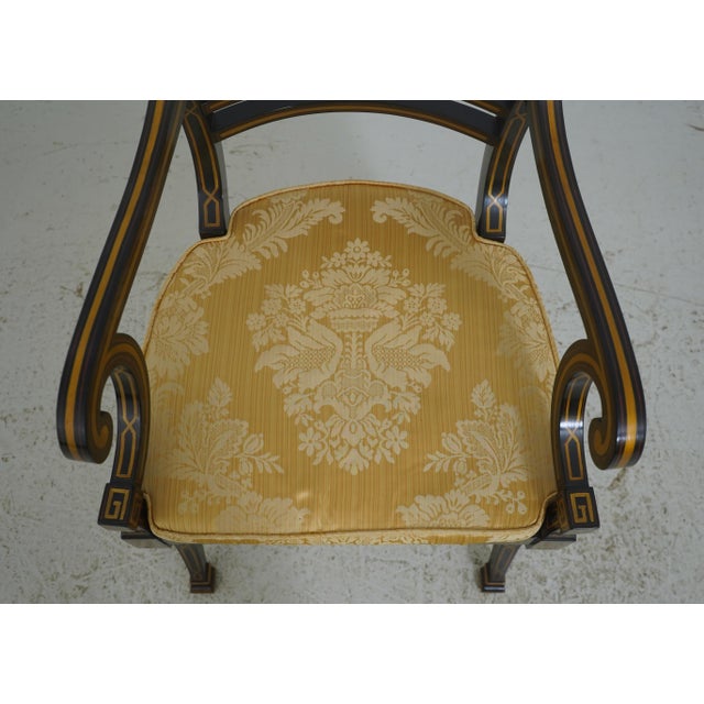 Black Quality Regency Style Black & Gold Finish Chair For Sale - Image 8 of 18