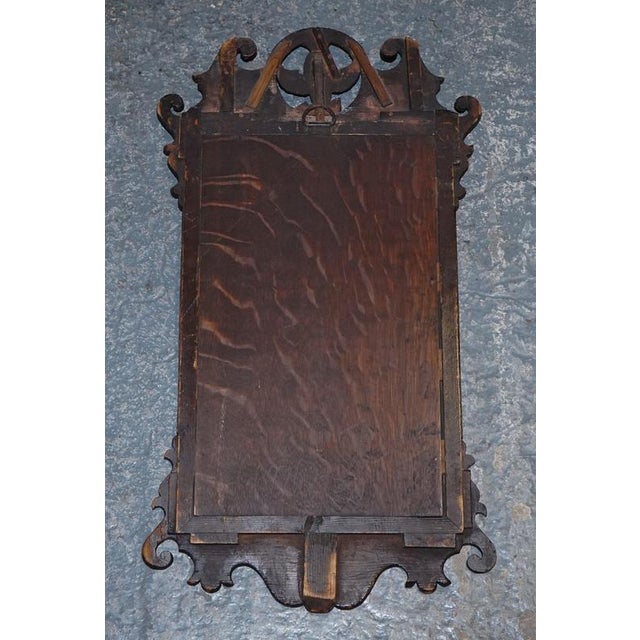 Antique Chippendale Giltwood Wall Mirror with Phoenix, 1760s For Sale - Image 12 of 15