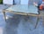 Vintage Louis XVI Style Wrought Iron and Antiqued Mirror Glass Top Coffee Table For Sale - Image 11 of 18