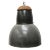 Large Vintage Industrial Grey Enamel & Cast Iron Pendant Light, 1950s For Sale