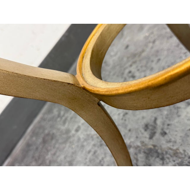 Metal Elle Decor Shaped Metal With Brass Finish Side Table For Sale - Image 7 of 12