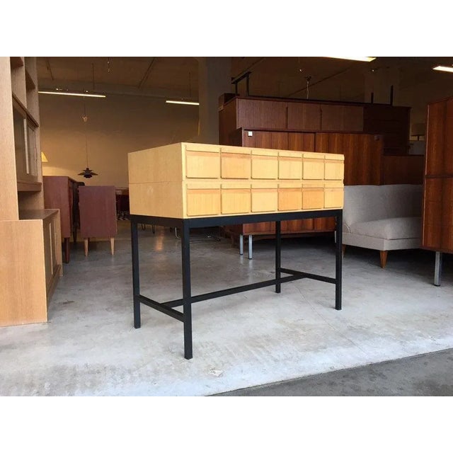 Oak Register Cabinet, 1960s For Sale - Image 4 of 11