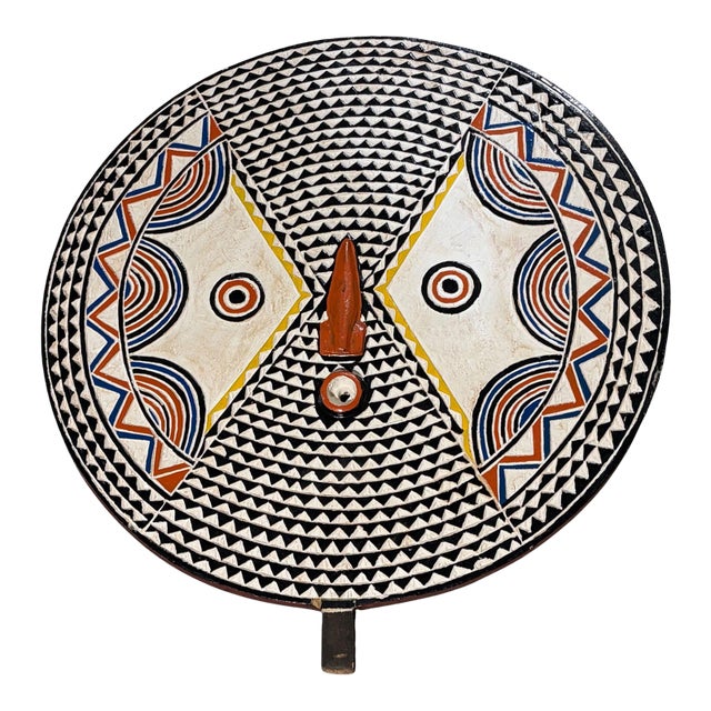 Vintage African Wooden Bobo Mask Burkina Faso 30" H For Sale