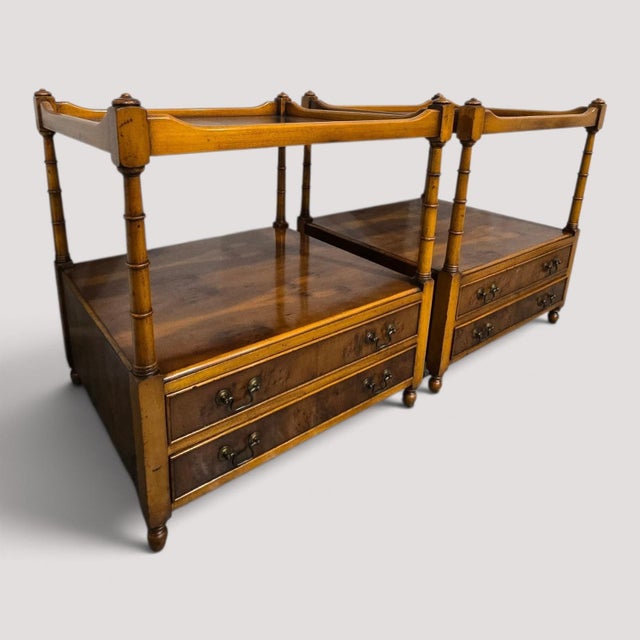 Vintage Yew Side Tables, 1920, Set of 2 For Sale - Image 12 of 13