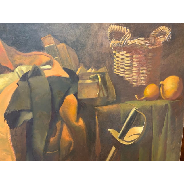 Brown Mid 20th Century Still Life by Deane G. Keller 1940-2005, Oil on Canvas For Sale - Image 8 of 11