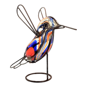 Sculpture Mercury Glass Hummingbird Bird