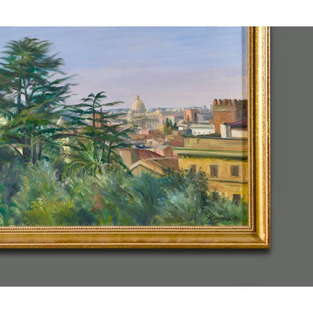 Stephen Kuzma, Landscape of Rome Painting, 1990, Oil on Canvas For Sale - Image 6 of 14