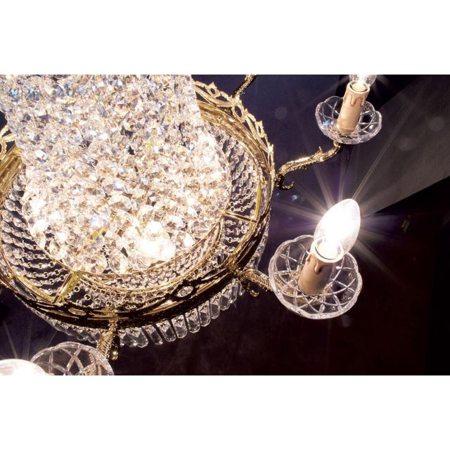 Palace 15 Lights Chandelier in Gold Plate and Crystal by Aggiolight For Sale - Image 9 of 14