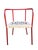 A rare and unusual early 20th century French industrial tubular metal armchair with perforated seat and mottled enameled...