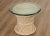 Traditional Quality Vintage Round Wicker Rattan Glass Top Side Table For Sale - Image 3 of 13