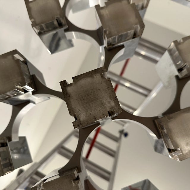 Mid Century Modern Gaetano Sciolari Cubic Chandelier “Ice Cube” For Sale In Cleveland - Image 6 of 12