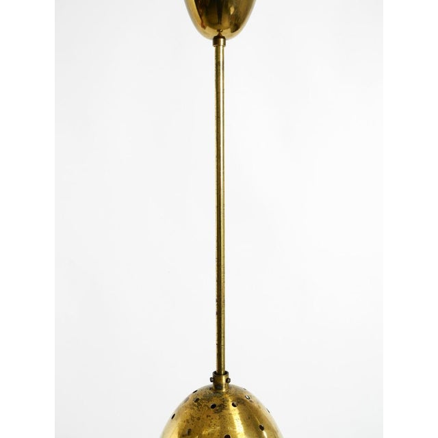 Mid-Century Modern Brass Height-Adjustable Pendant Lamp, 1950s For Sale - Image 11 of 18