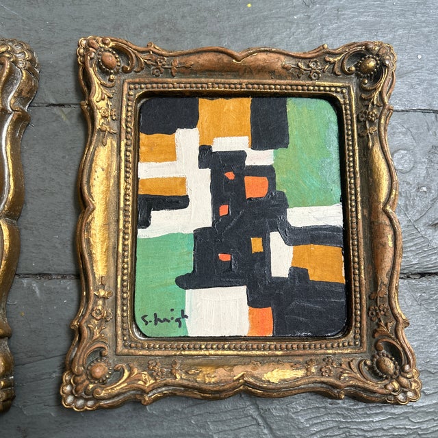 Abstract Two Contemporary Abstract Paintings by Stephen Heigh “Time Passage #1-2” - Set of Two For Sale - Image 3 of 4