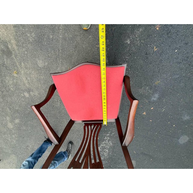 Brown Pair of Antique Hepplewhite Style Arm and Side Chairs For Sale - Image 8 of 10