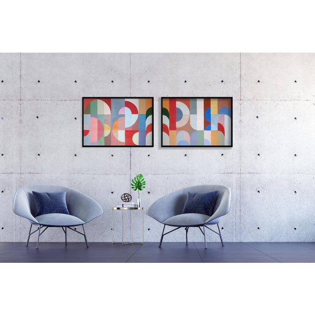 2026, Art Deco Painting - Set of 2 For Sale - Image 10 of 10