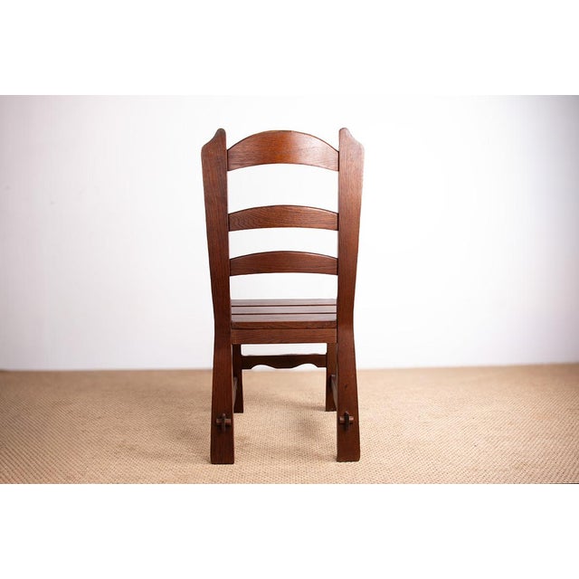 Large Brutalist Chairs in Oak from René Gabriel, 1950s, Set of 6 For Sale - Image 17 of 18