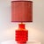 Orange Orange Red Glazed Ceramic Table Lamp by R. Houben, 1970 For Sale - Image 8 of 10